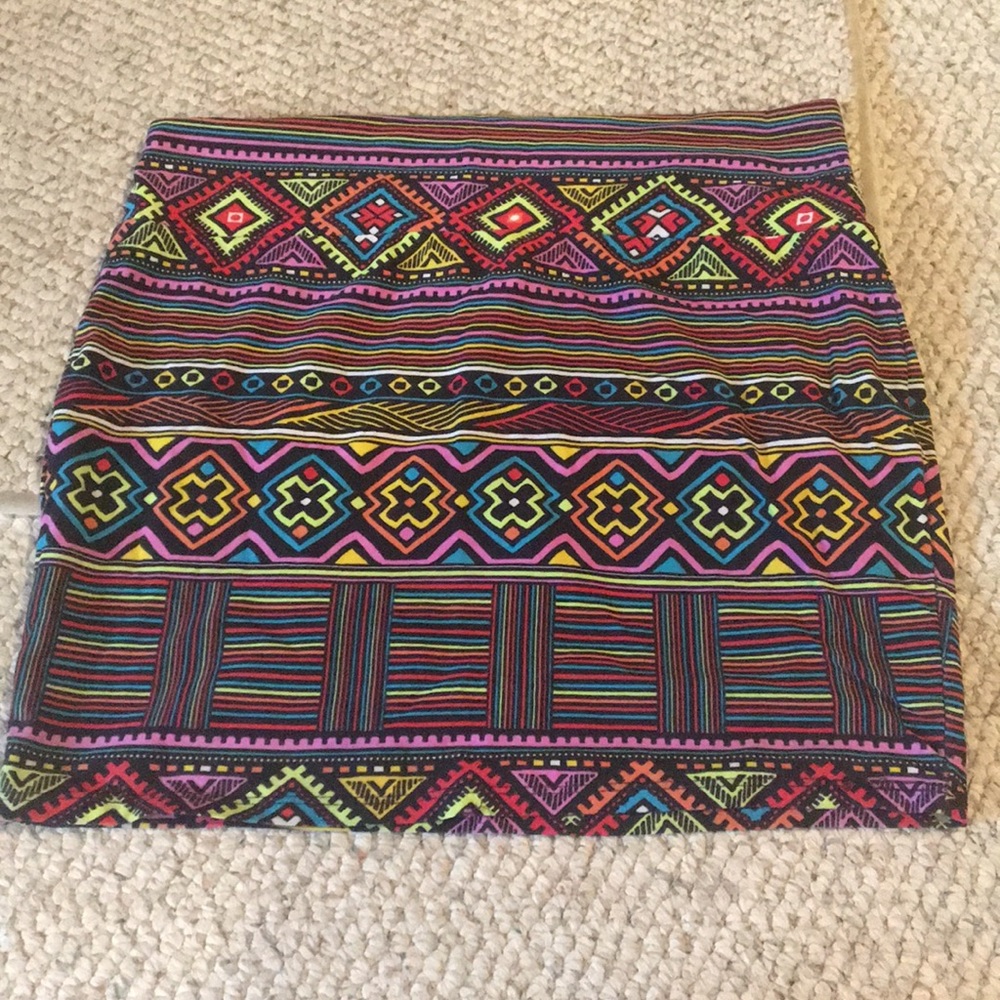 Fun colorful mini skirt